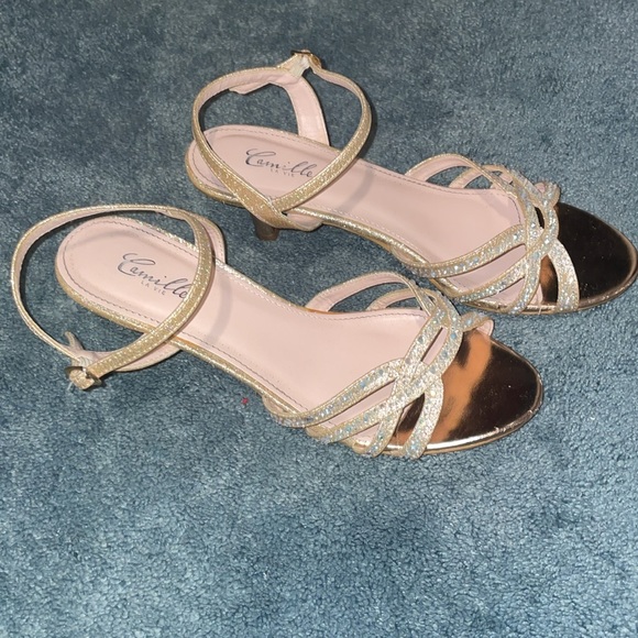 Gold Shiny Heels - Picture 2 of 5